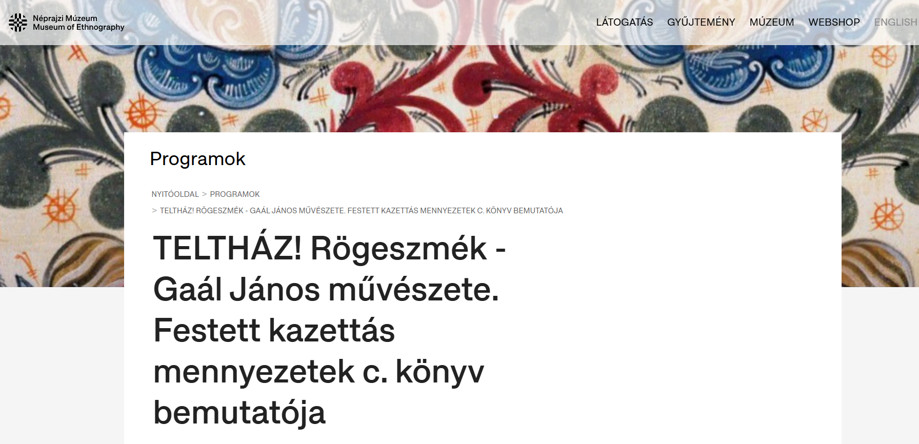 Budapesti Néprajzi Múzeum